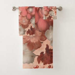 Een zachte, rozeachtige oranje tint genaamd Peach Bad Handdoek