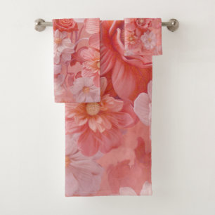 Een zachte, rozeachtige oranje tint genaamd Peach Bad Handdoek