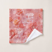 Een zachte, rozeachtige oranje tint genaamd Peach Bad Handdoek (Wasdoekje)