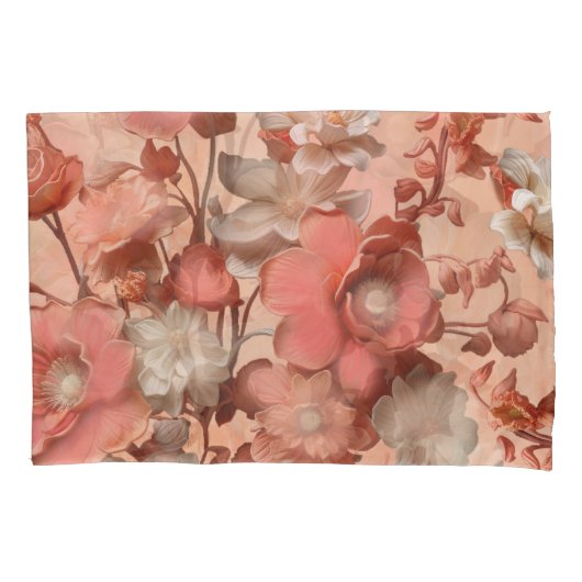 Een zachte, rozeachtige oranje tint genaamd Peach  Kussensloop (Voorkant)