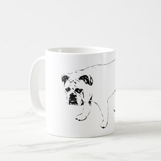 Een zachte start, Bulldog Art Mok (Voorkant links)