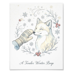 Een Zachte Winter Boop Foto Afdruk