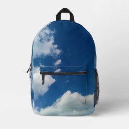 Een zachtheid aan de wolken bedrukte rugzak