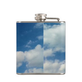 Een zachtheid aan de wolken heupfles (Achterkant)