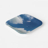 Een zachtheid aan de wolken papieren bordje (Gebogen)
