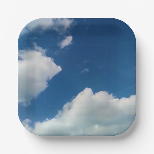 Een zachtheid aan de wolken papieren bordje (Voorkant)