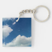 Een zachtheid aan de wolken sleutelhanger (Achterkant)