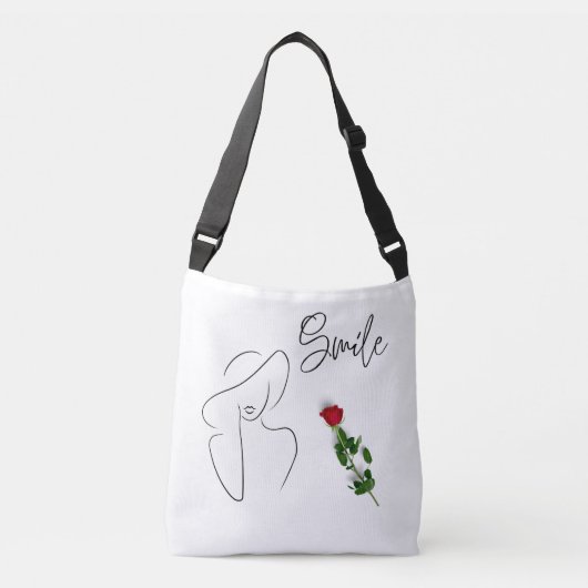 "Een zak van glimlachen" Crossbody Tas (Voorkant)