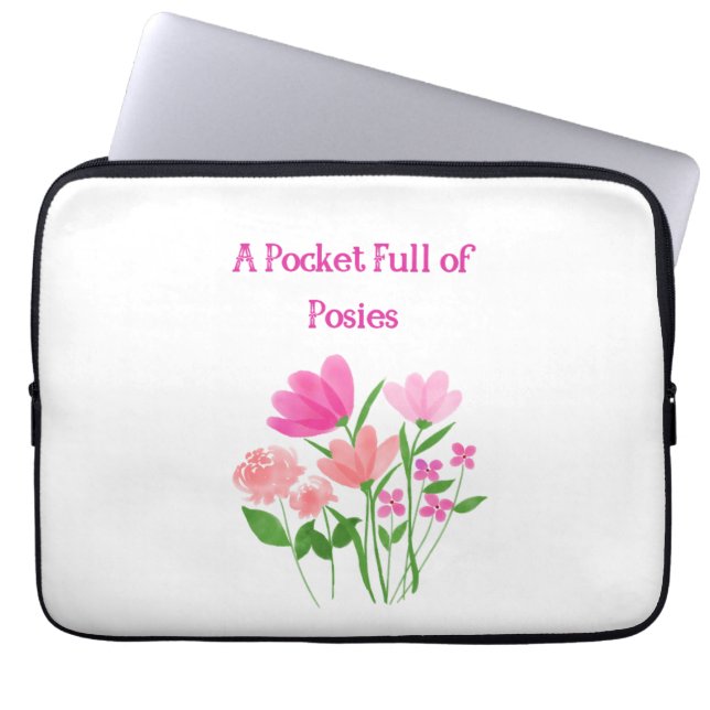 Een Zak Vol Posies Laptop Sleeve (Voorkant)