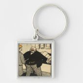 Een zakelijk man en zijn cliënt sleutelhanger (Voorkant)