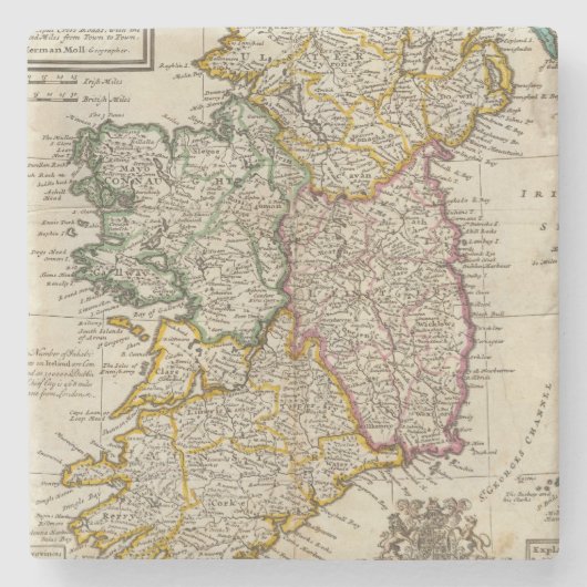 Een zakmetgezel uit Ierland Stenen Onderzetter (Voorkant)