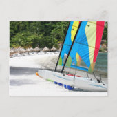 Een zandstrand op het eiland Saint Lucia Briefkaart (Voorkant)