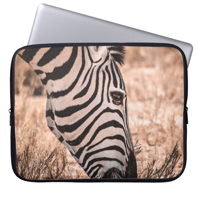 EEN ZEBRA ETOSHA NATIONAAL PARK LAPTOP SLEEVE (Voorkant)