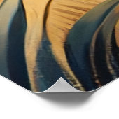 Een Zebra in de Sterrennacht Poster (Hoek)