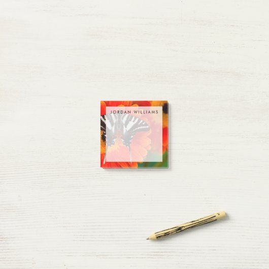 Een Zebra Swallowtail Vlinder Post-it® Notes (Op bureau)