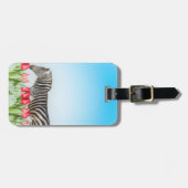 Een Zebra van de Tulpen Bagagelabel (Voorkant horizontaal)