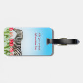 Een Zebra van de Tulpen Bagagelabel (Achterkant horizontaal)