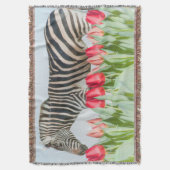 Een Zebra van de Tulpen Deken (Voorkant Verticaal)