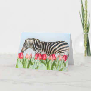 Een Zebra van de Tulpen Kaart
