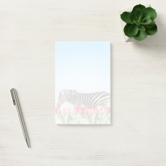 Een Zebra van de Tulpen Post-it® Notes (Kantoor)