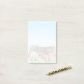 Een Zebra van de Tulpen Post-it® Notes (Op bureau)