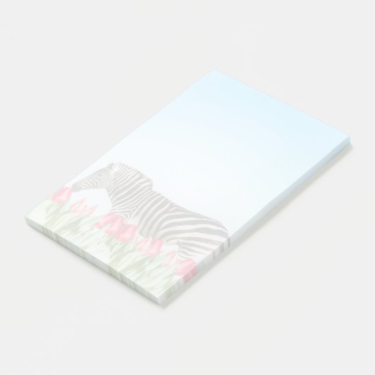 Een Zebra van de Tulpen Post-it® Notes (Schuin)
