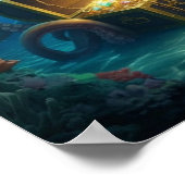 Een zee beschermt een schat poster (Hoek)