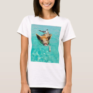 Een zee schedel en een varken t-shirt