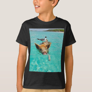 Een zee schedel en een varken t-shirt