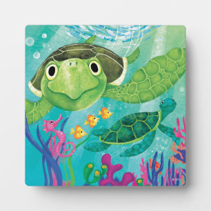 Een Zee-schildpad Fotoplaat