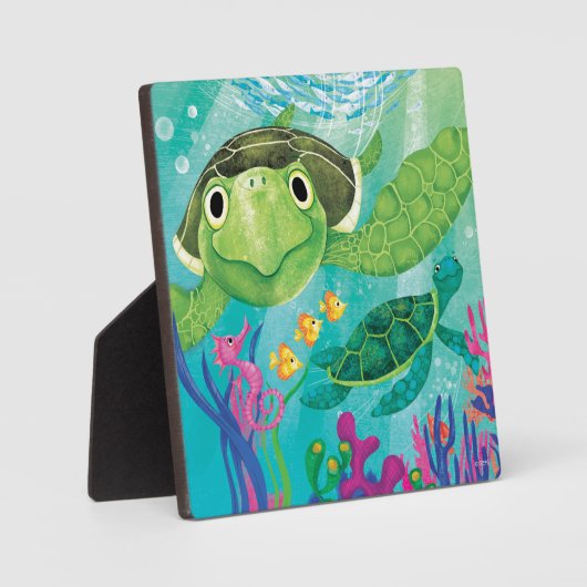 Een Zee-schildpad Fotoplaat (Voorkant)