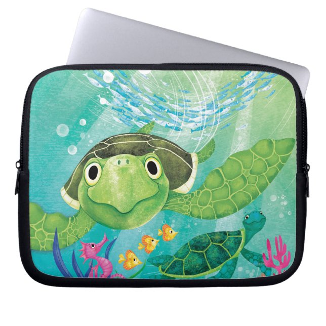 Een Zee-schildpad Laptop Sleeve (Voorkant)