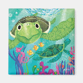 Een Zee-schildpad Magneet (Voorkant)