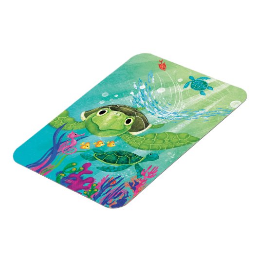 Een Zee-schildpad Magneet (Linkerzijde)