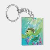 Een Zee-schildpad Sleutelhanger (Voorkant Links)