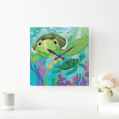 Een Zee-schildpad Vierkante Klok (Huis)