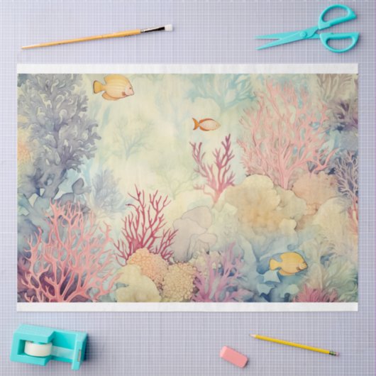 Een Zee serie ontwerp 1 Tissuepapier (Craft)