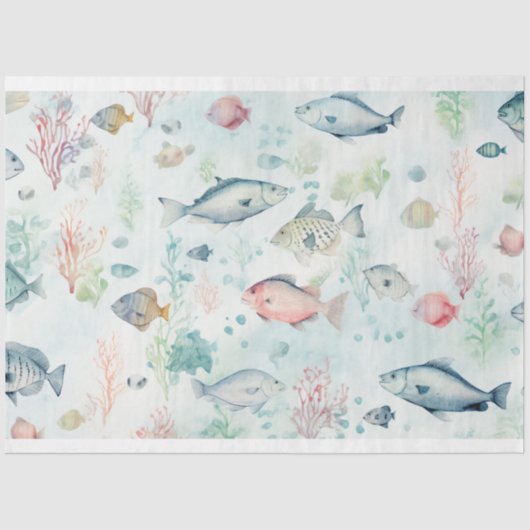 Een Zee serie ontwerp 7 Tissuepapier (Voorkant)