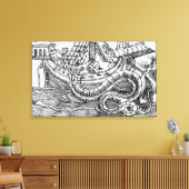 Een Zee serpent Canvas Afdruk (Insitu (Woonkamer))