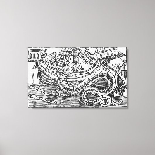 Een Zee serpent Canvas Afdruk (Voorkant)