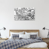 Een Zee serpent Canvas Afdruk (Insitu (Slaapkamer))