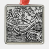 Een Zee serpent Metalen Ornament (Voorkant)