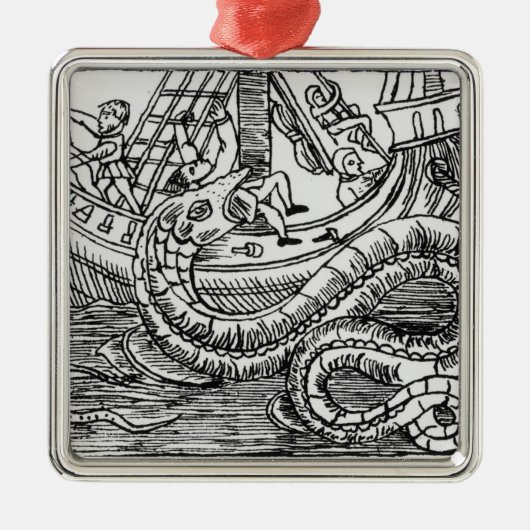 Een Zee serpent Metalen Ornament (Voorkant)