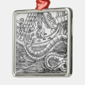 Een Zee serpent Metalen Ornament (Links)