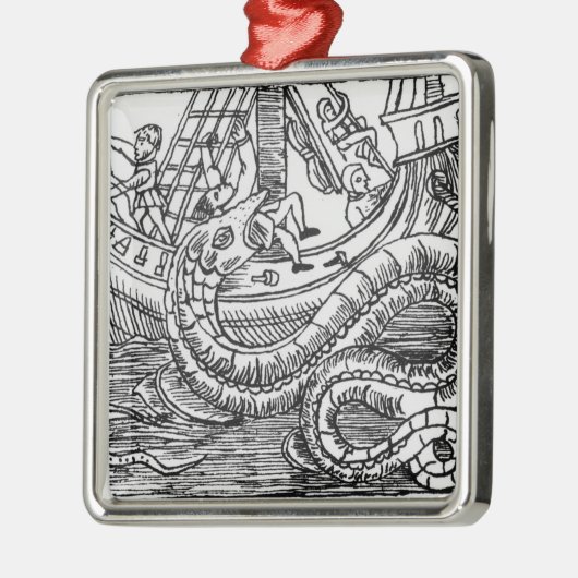 Een Zee serpent Metalen Ornament (Links)