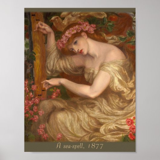 Een zee-spreuk van Dante Gabriel Rossetti CC0047 Poster (Voorkant)