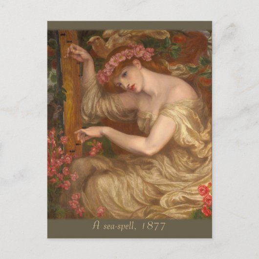 Een zee-spreuk van Dante Gabriel Rossetti CC0574 Briefkaart (Voorkant)