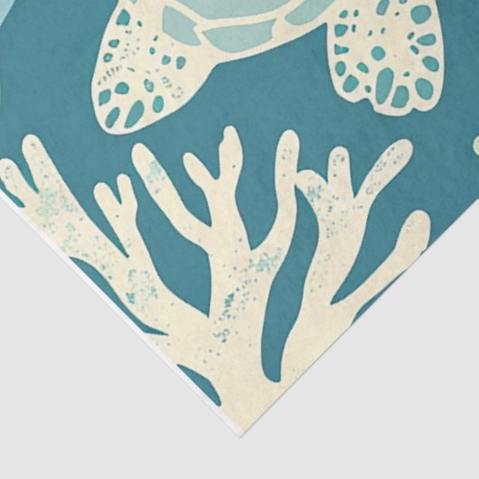Een Zee Turtle Series Design7 Tissuepapier (Detail)