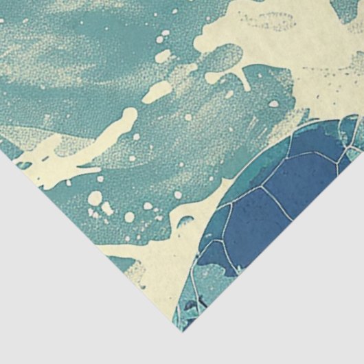 Een Zee Turtle Series Design 1 Tissuepapier (Detail)