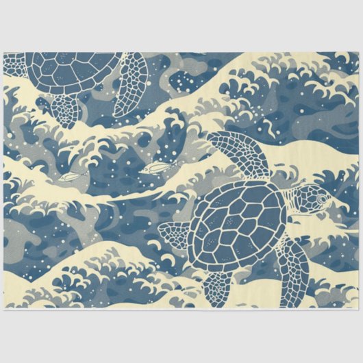 Een Zee Turtle Series Design 2 Tissuepapier (Voorkant)